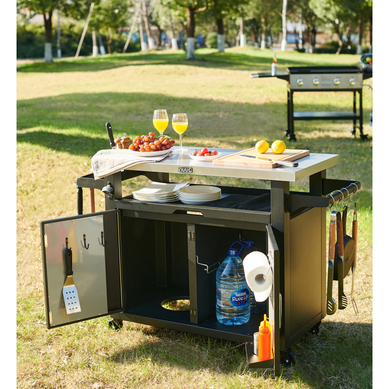 NUUK Pro 42IN Outdoor Kitchen Island and BBQ Serving Cart & Reviews